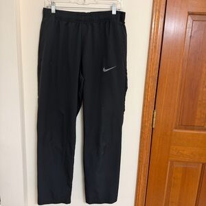 Nike Men's Black Joggers with Gray Logo